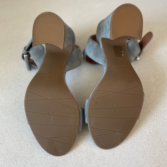 Aquatalia Blue Suede Heeled Sandals - Picture 3 of 3